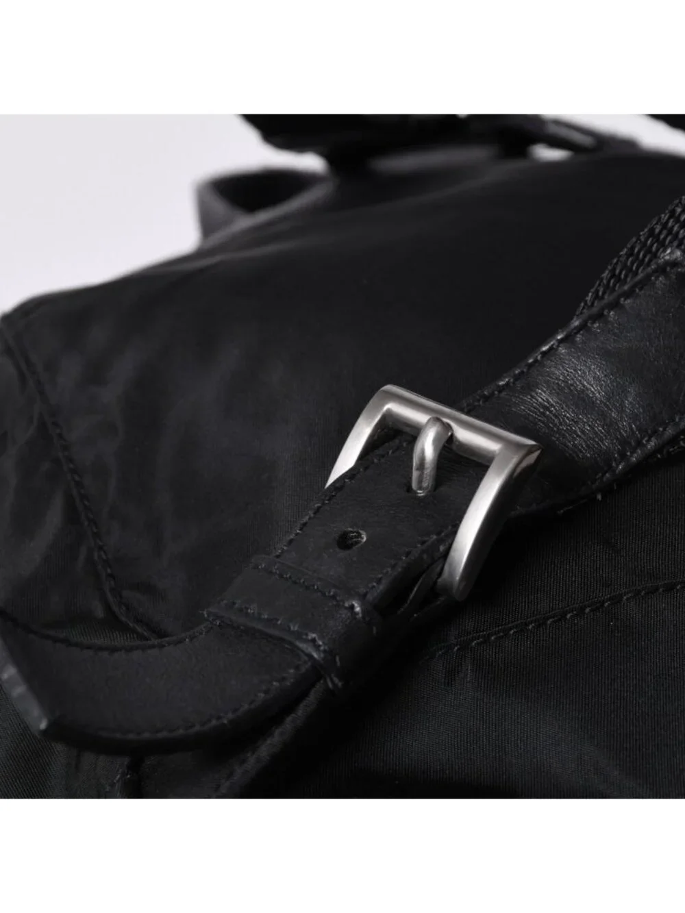 Prada Backpack Re-Nylon Black Nylon Saffiano Leather